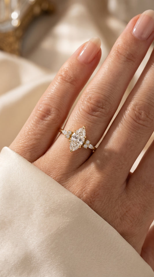 Noble Arc Marquise Ring