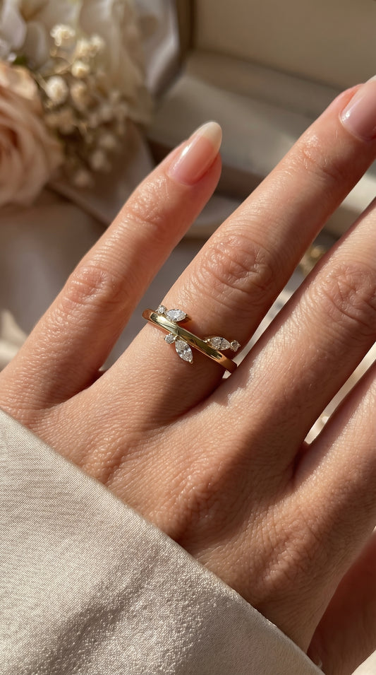 Minimalist Stacking Duo Diamond Band