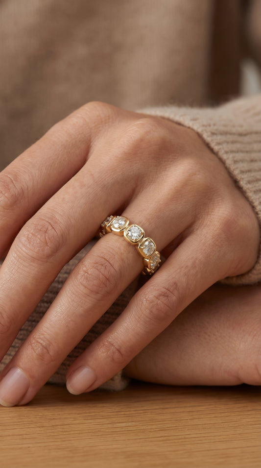 Timeless Luxury Eterna Cushion Square Diamond Ring