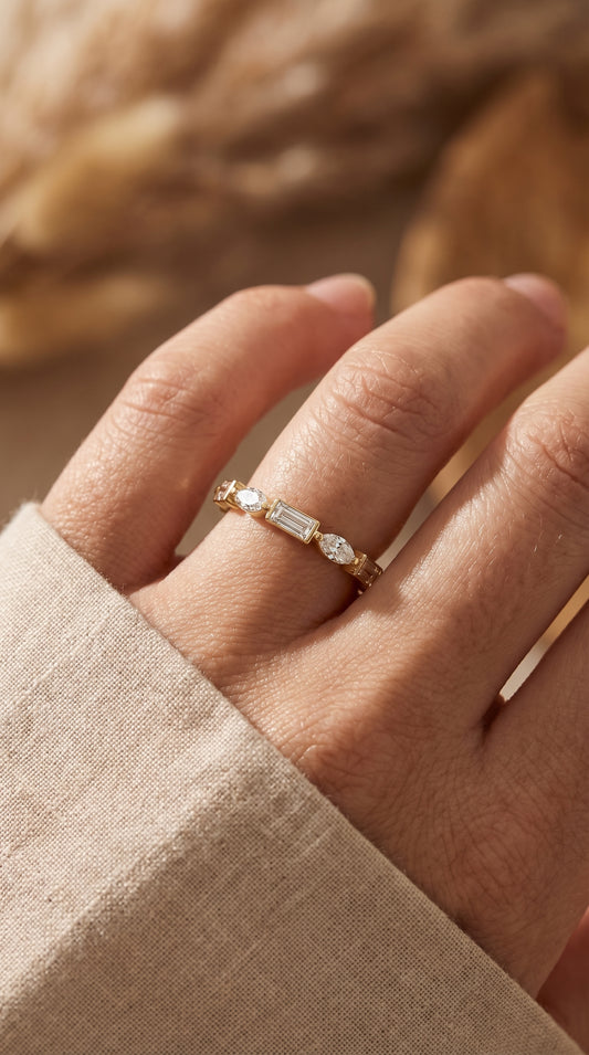 Unique Duo Diamond Anniversary Ring