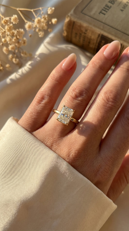 Luster Veil Radiant Hidden Halo Ring