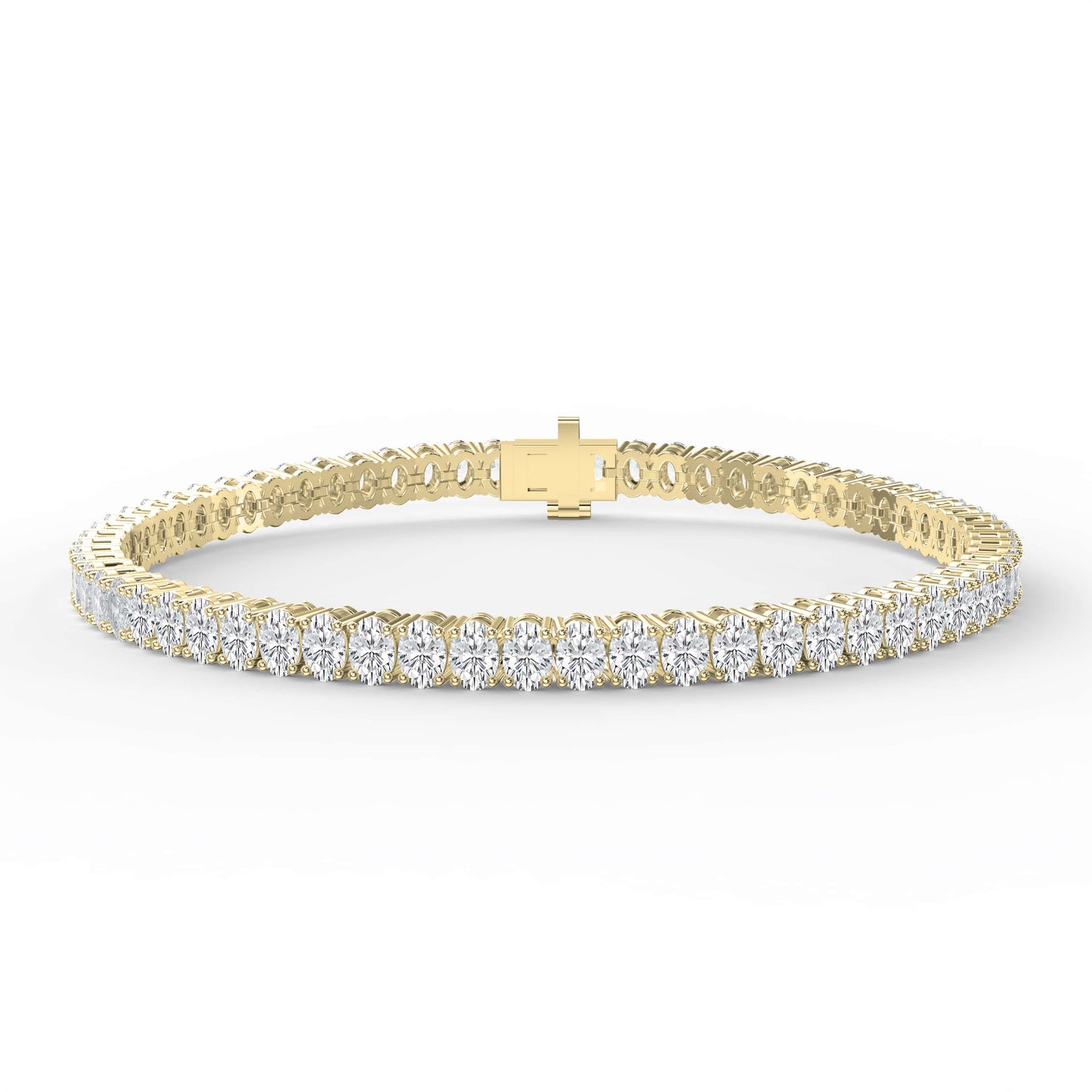 Oval Shape Diamond Tennis Bracelet