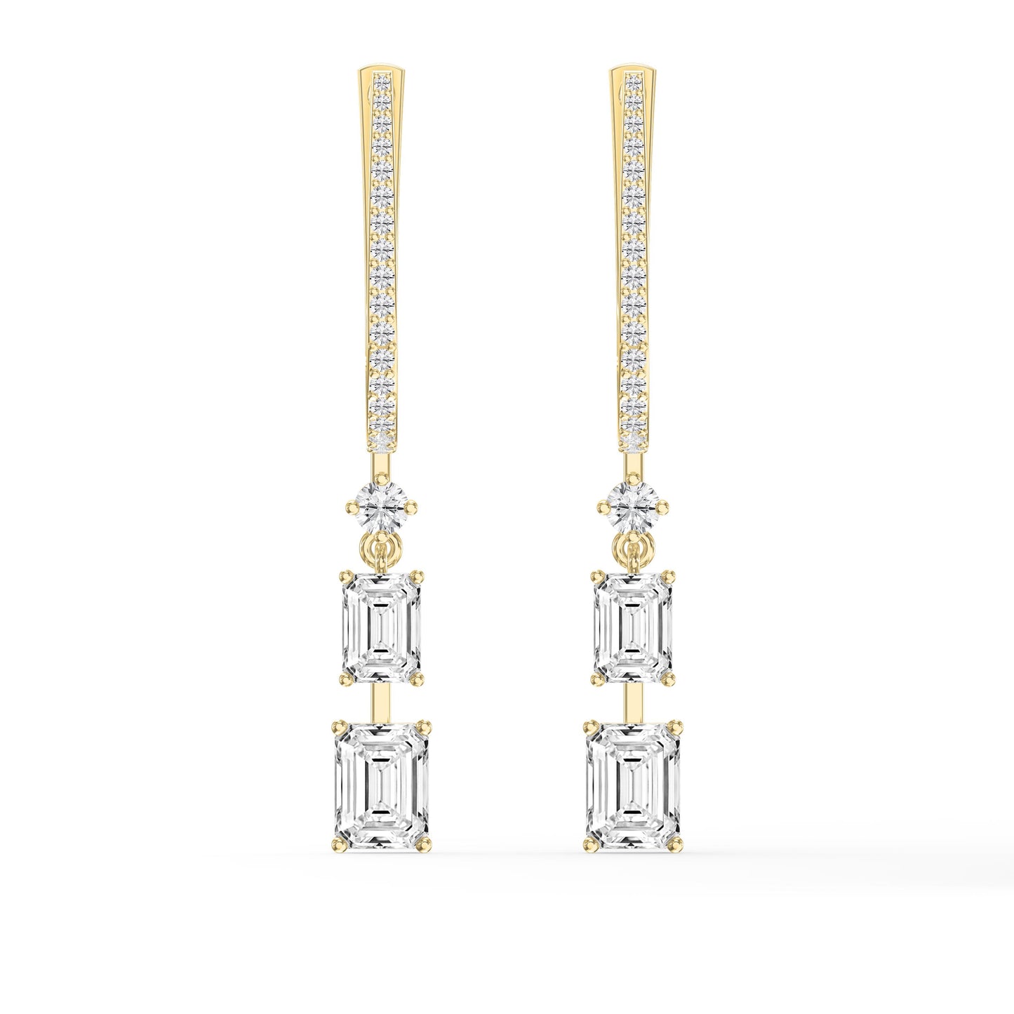 Hoops Inspired Drop Diamond Earring Fine Jewelry
