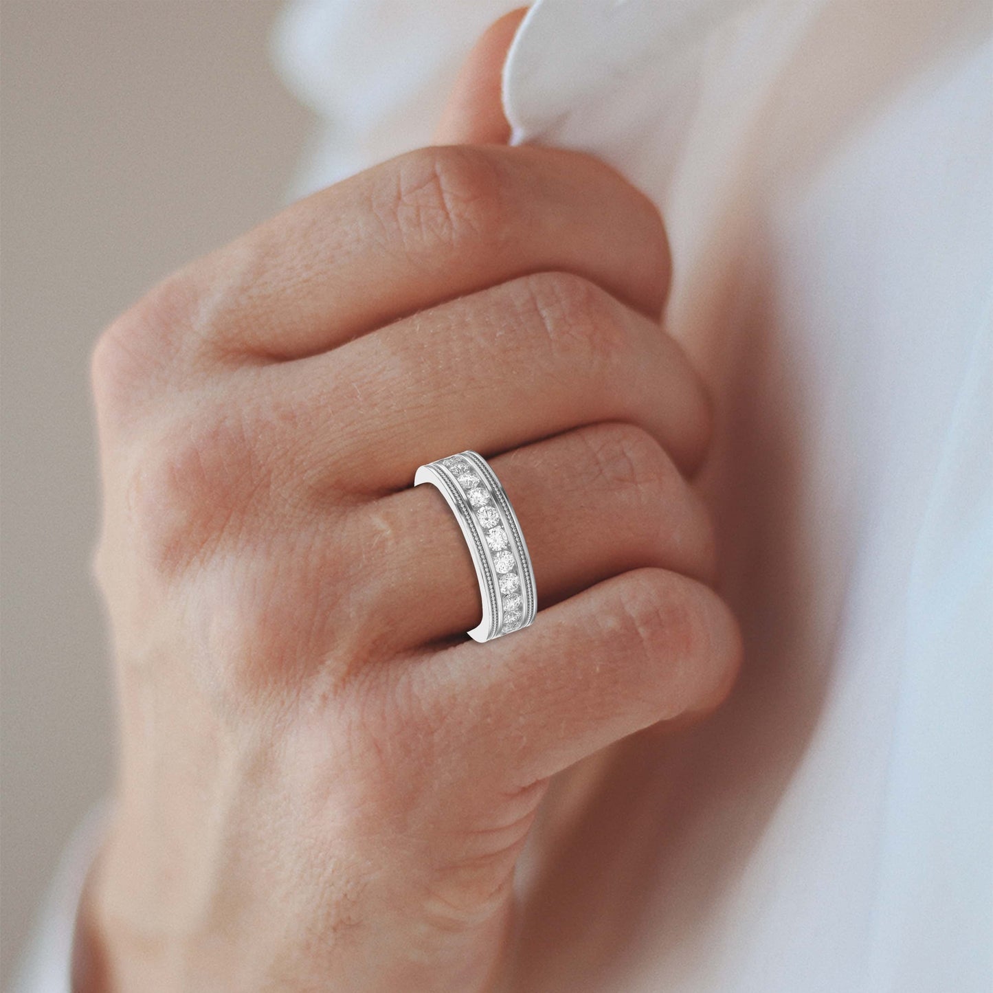 Men’s Half Eternity Handmade Diamond Band ( 1.00-1.10 ct. )