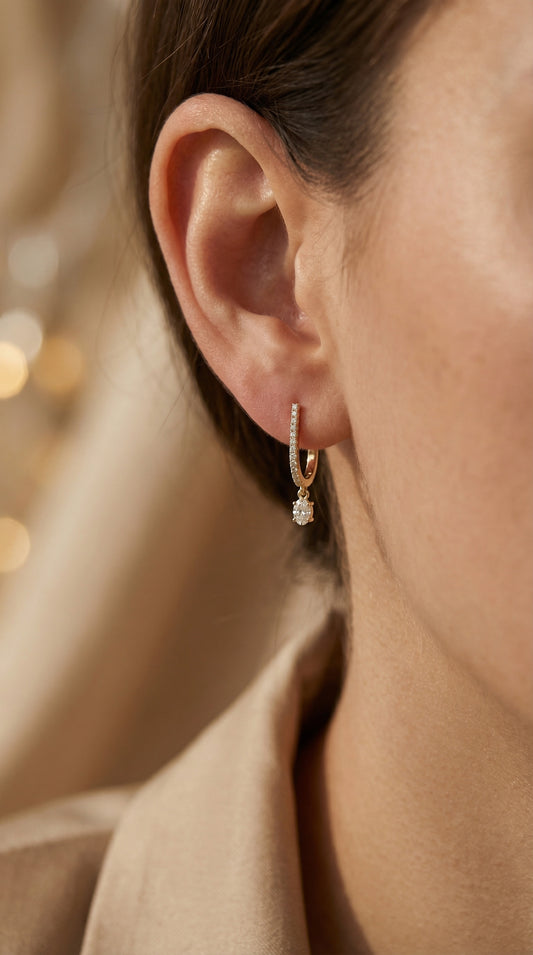 Hoops Diamond PavΓ© Solitaire Fine Jewelry