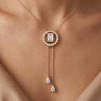 Emerald Cut Lab Grown Diamond Pendant Necklace