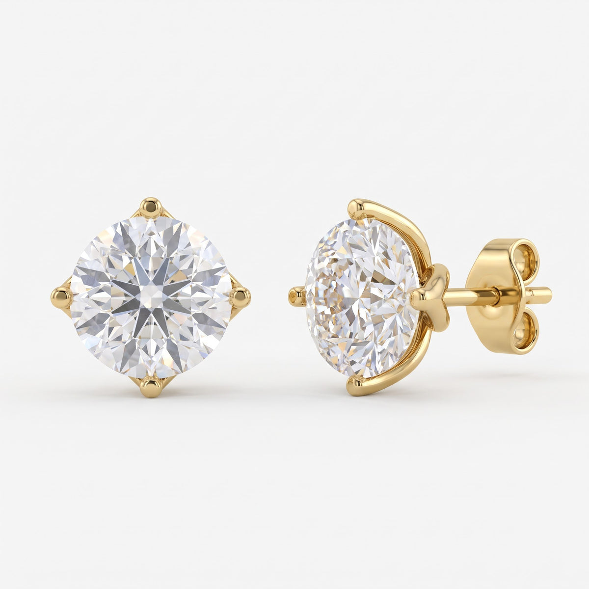 Celestia Radiance Round Brilliant Stud Earrings