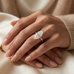 Marquise-cut solitaire engagement ring
