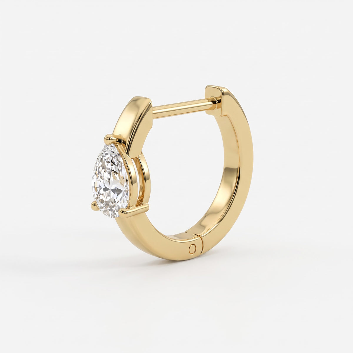 Aurielle Teardrop Pear Diamond huggie Hoops Earring