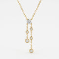 Aurelia Luxe Radiance Round Diamond Drop Fashion Necklace