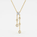 Aurelia Luxe Radiance Round Diamond Drop Fashion Necklace