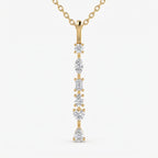 Ethereal Elegance Multi-Cut Diamond Pendant Necklace