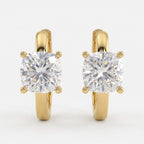 Celestine Cushion Diamond Glow Huggie Hoops Earrings