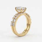 Celestia Luxe Emerald-Cut Diamond Hidden Halo Ring