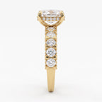 The Celestial Bloom Cushion Diamond Hidden Halo Ring