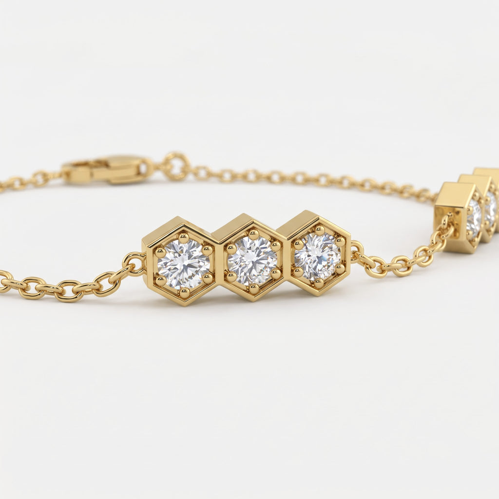 Luxury Timeless Radiance Round Diamond Chain Bracelet