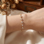 Luxury Radiance Round Diamond Floral Fashion Bracelet