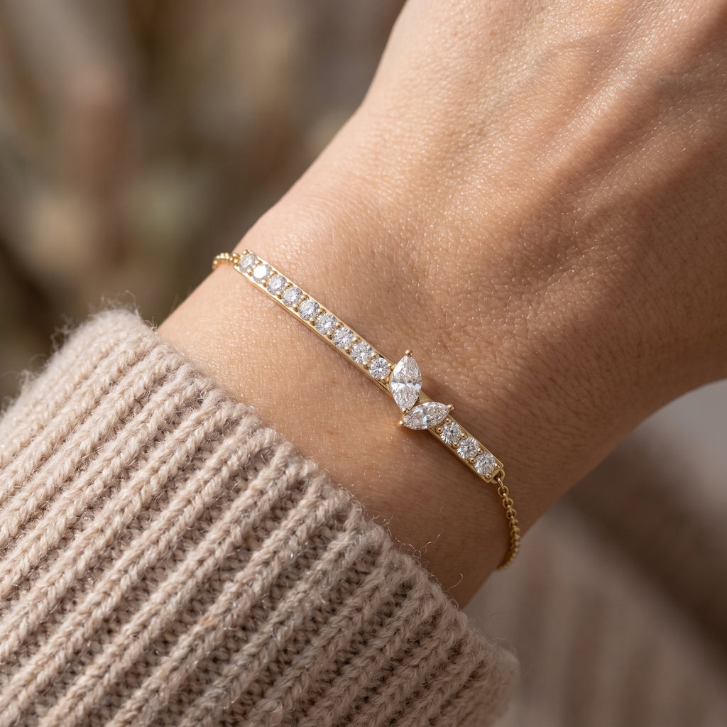 Royal Radiance Pear & marquise Diamond Fashion Bracelet