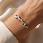 Celestial Glow Oval Diamond Bezel Fashion Bracelet
