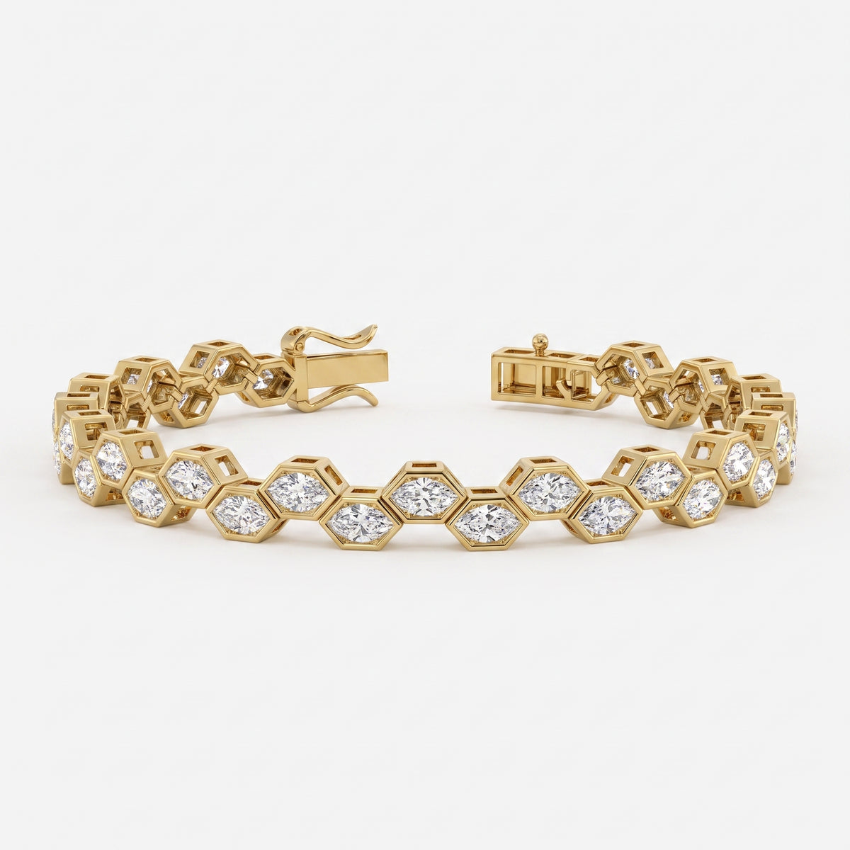 Modern Aurelia Dutch Marquise Diamond Fashion Bracelet