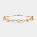 Luxury Radiance Round Diamond Floral Fashion Bracelet