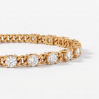 Timeless Elegance Round Diamond Link Fashion Bracelet