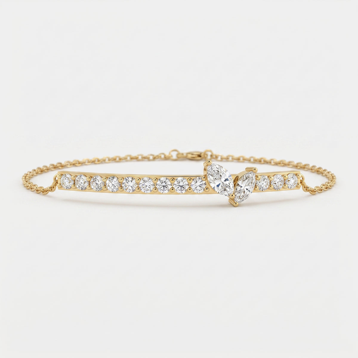 Royal Radiance Pear & marquise Diamond Fashion Bracelet