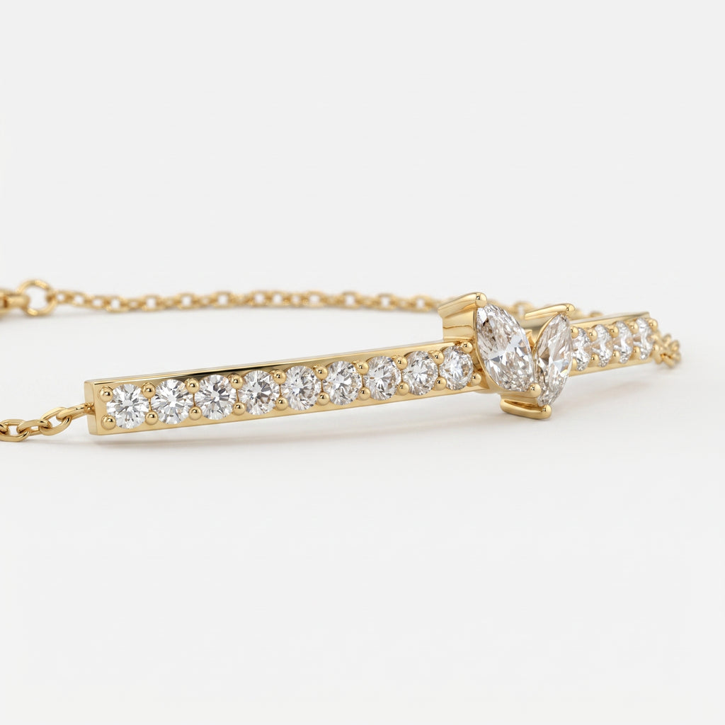 Royal Radiance Pear & marquise Diamond Fashion Bracelet