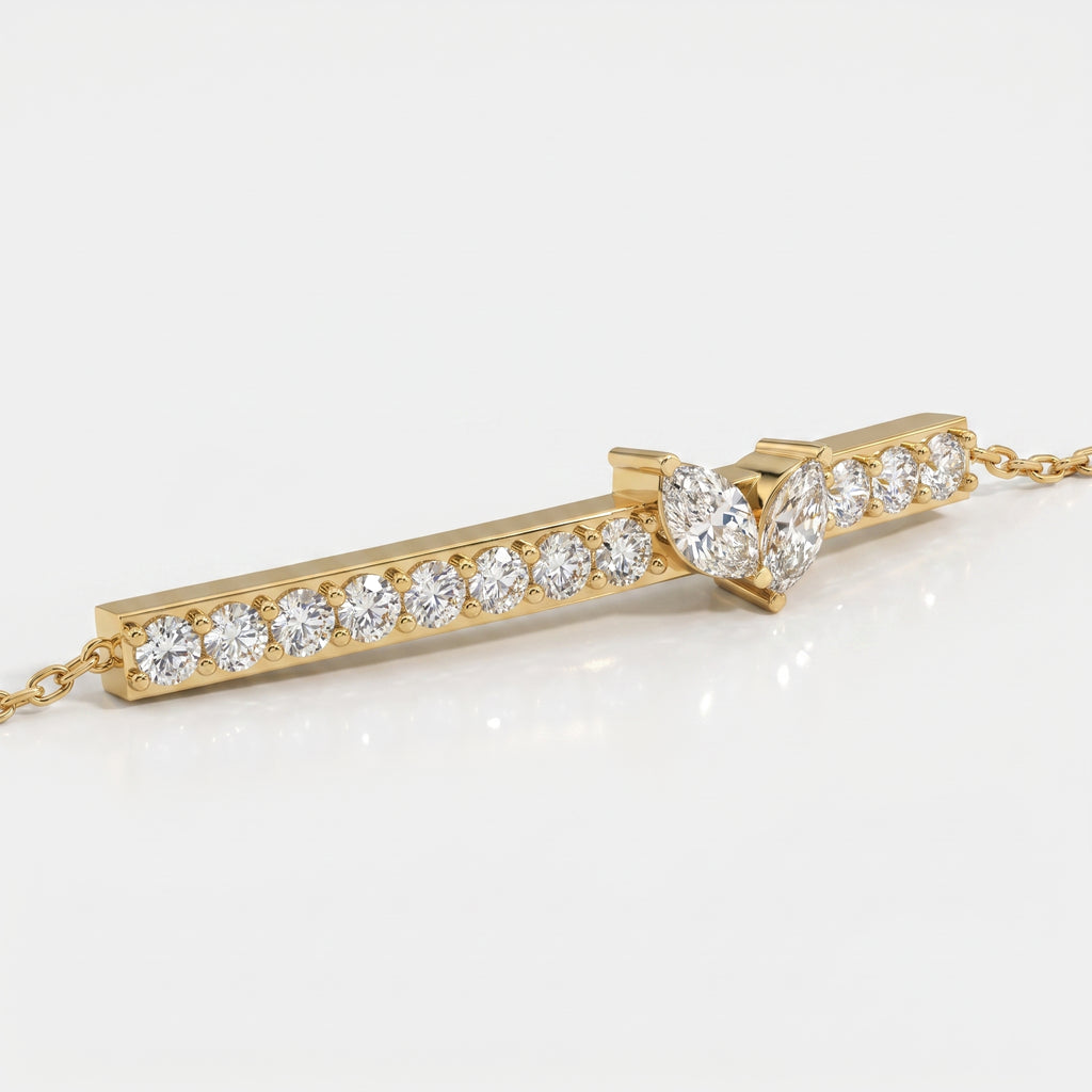 Royal Radiance Pear & marquise Diamond Fashion Bracelet