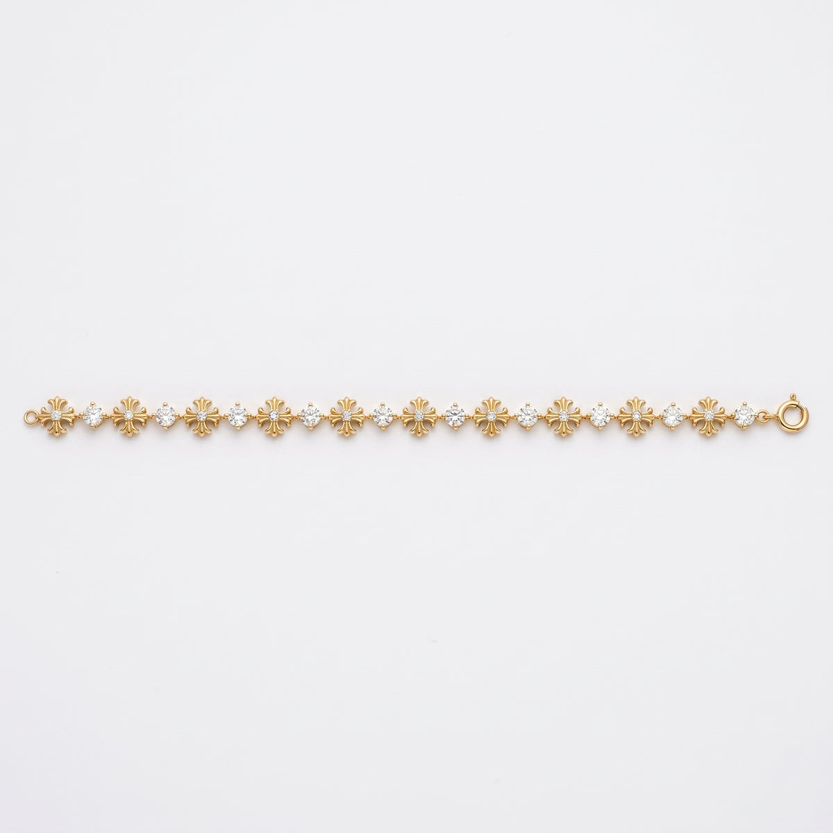 Timeless Elegance Luxe Floral Design Round Diamond Bracelet