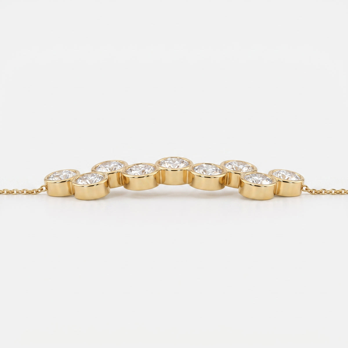 Celestial Glow Oval Diamond Bezel Fashion Bracelet