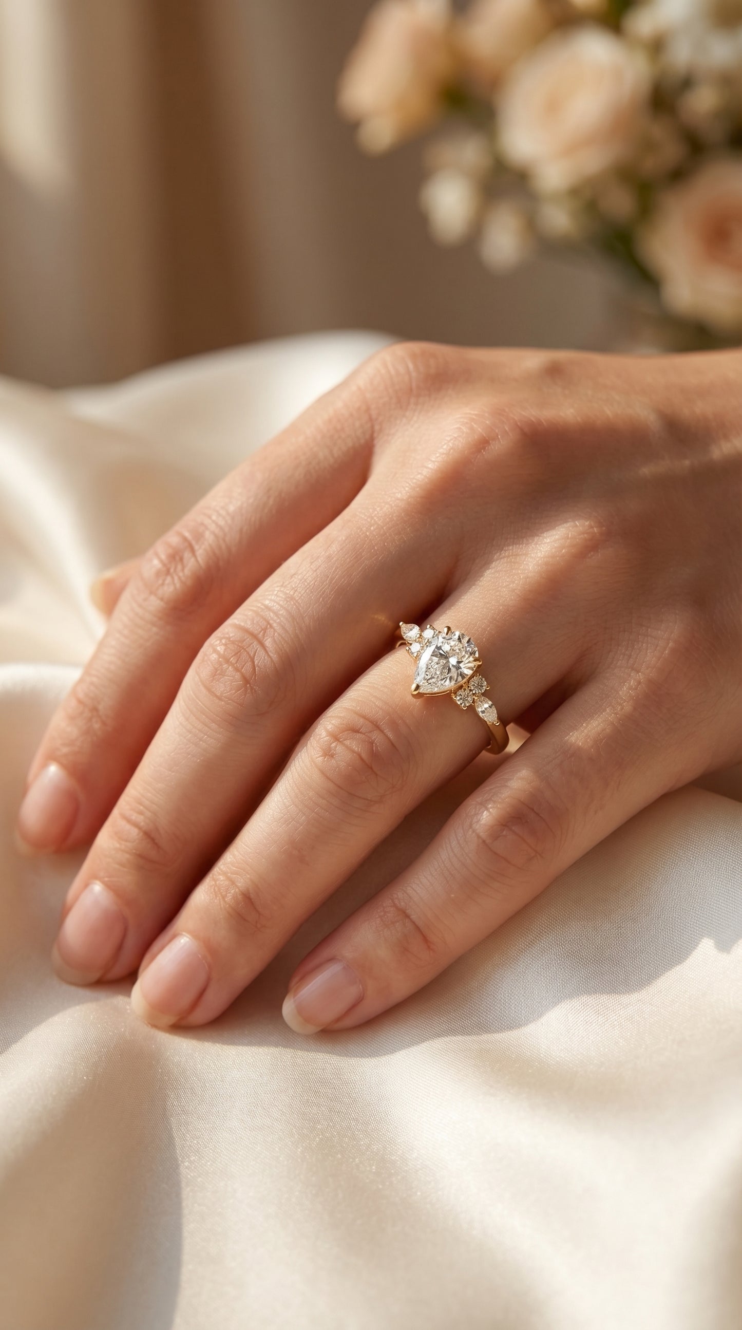 Teardrop Grace Pear Ring