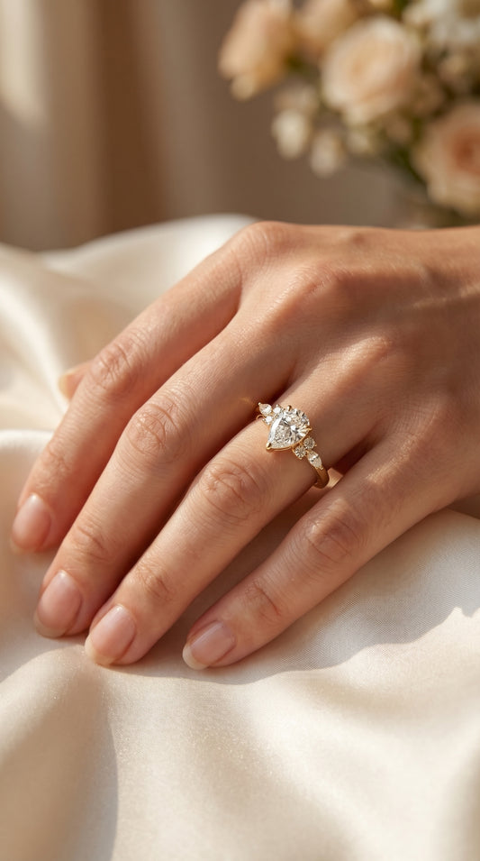 Teardrop Grace Pear Ring