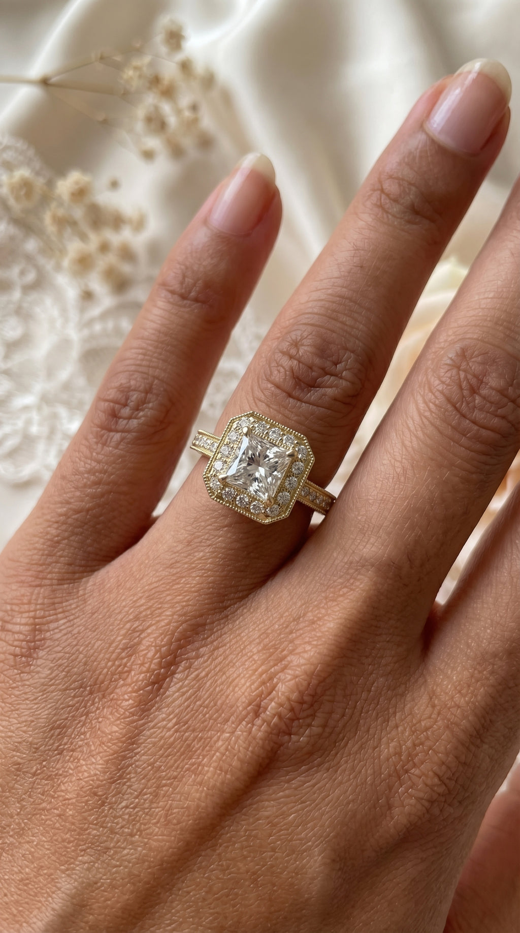 Princess Diamond Shape Vintage Ring