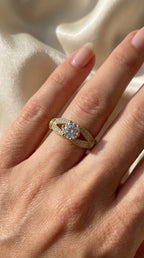Round Diamond Valencia Design Vintage Ring