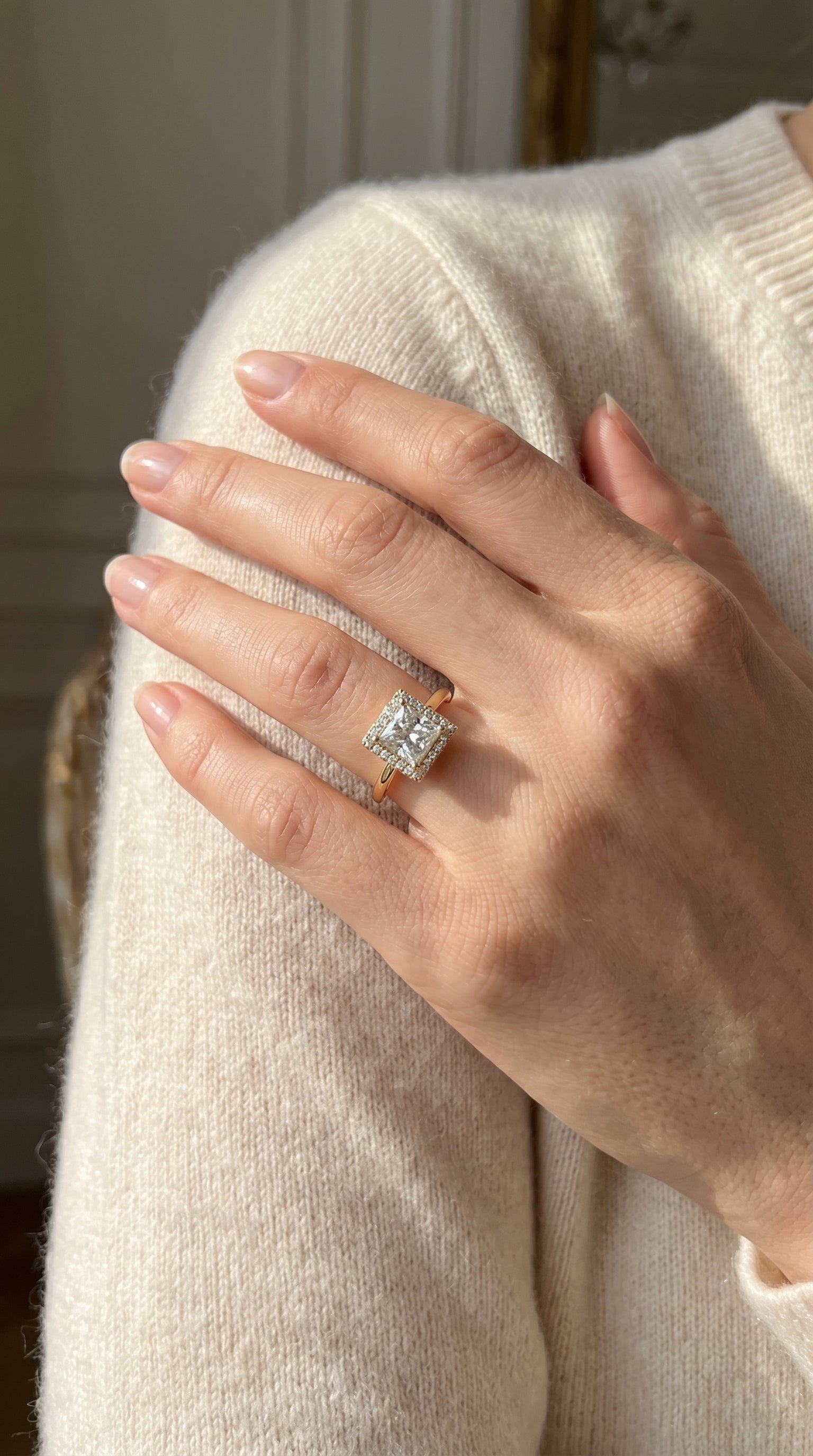 Crown line Princess Ring