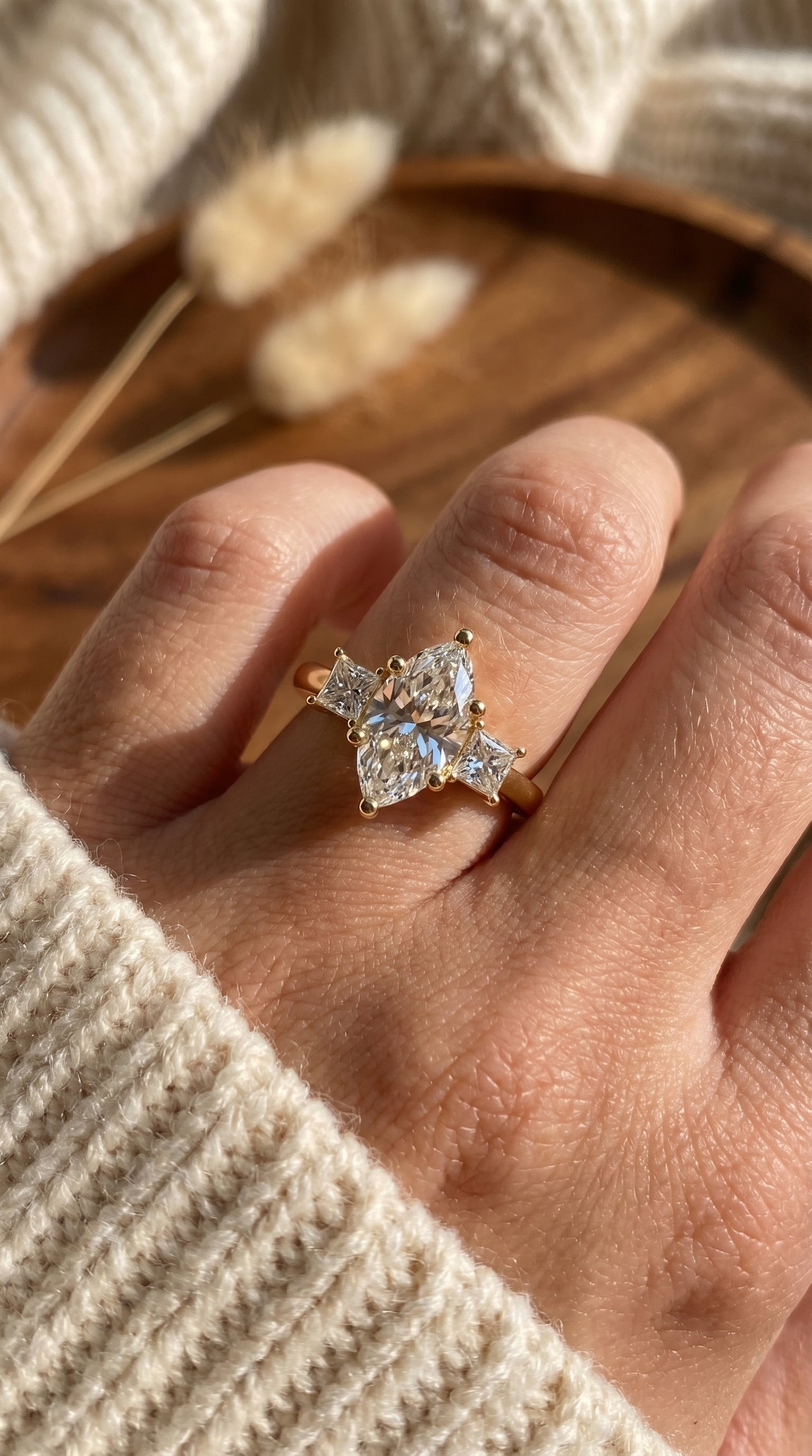 The Prism Three-Stone Marquise