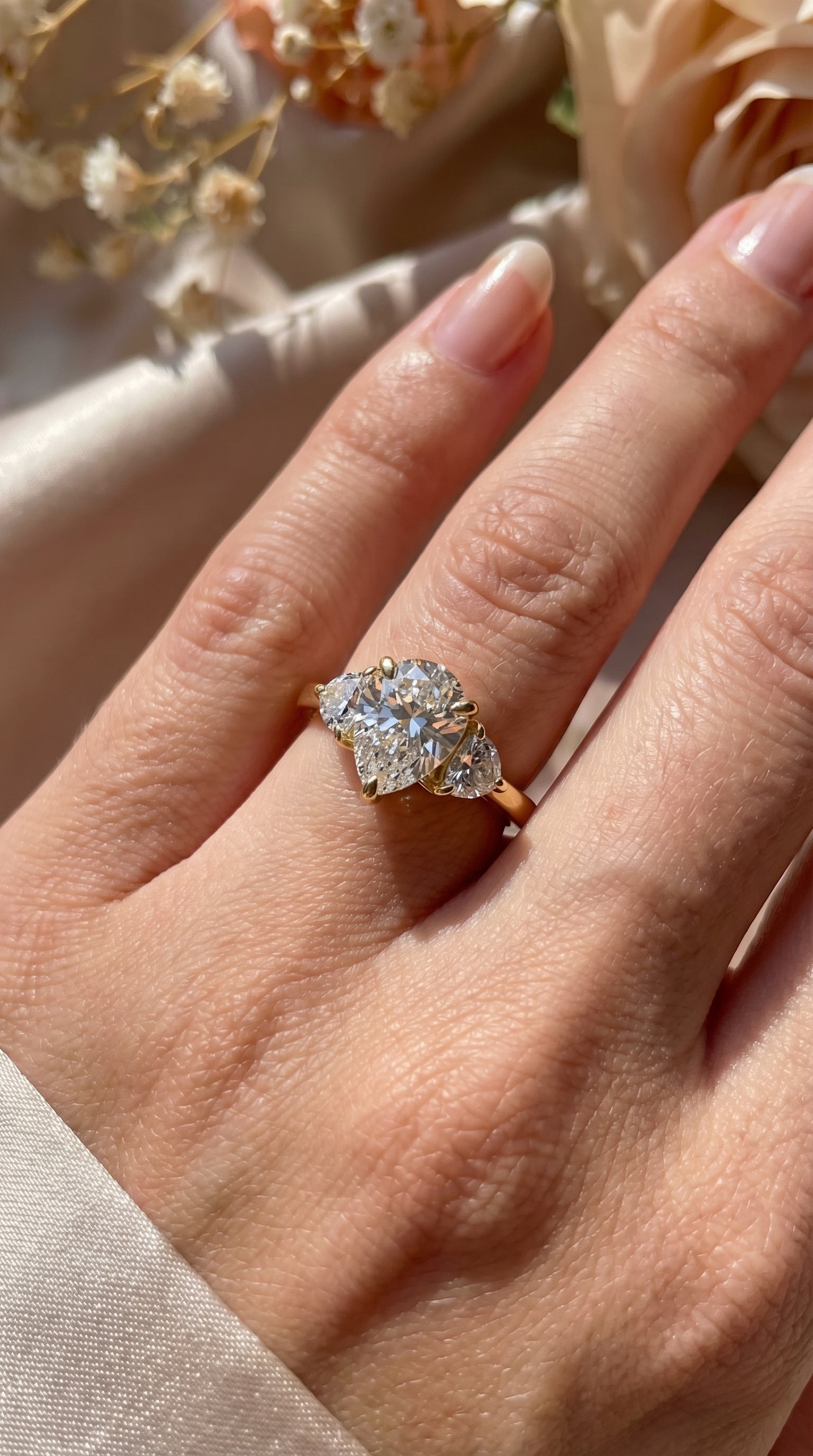 Everlasting Tear Pear Ring