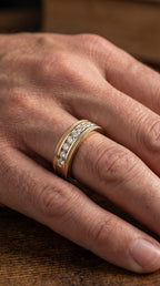 Men’s Half Eternity Handmade Diamond Band ( 1.00-1.10 ct. )