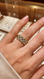Stellar Edge Two-Tone Diamond Band Round Brilliant Cut Diamond ( 0.75 - 1.00 ct. )