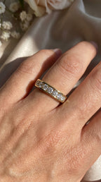 Channel Set Round Diamond Half Ring
