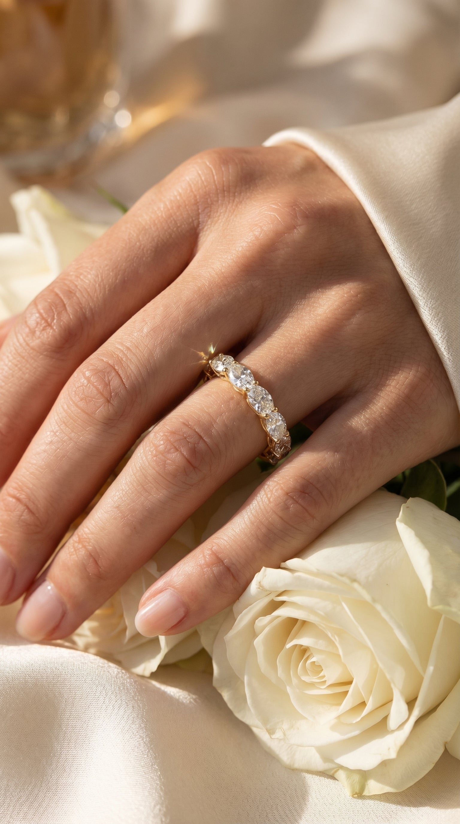 Luxury Oval Cut Diamond Eternity Band