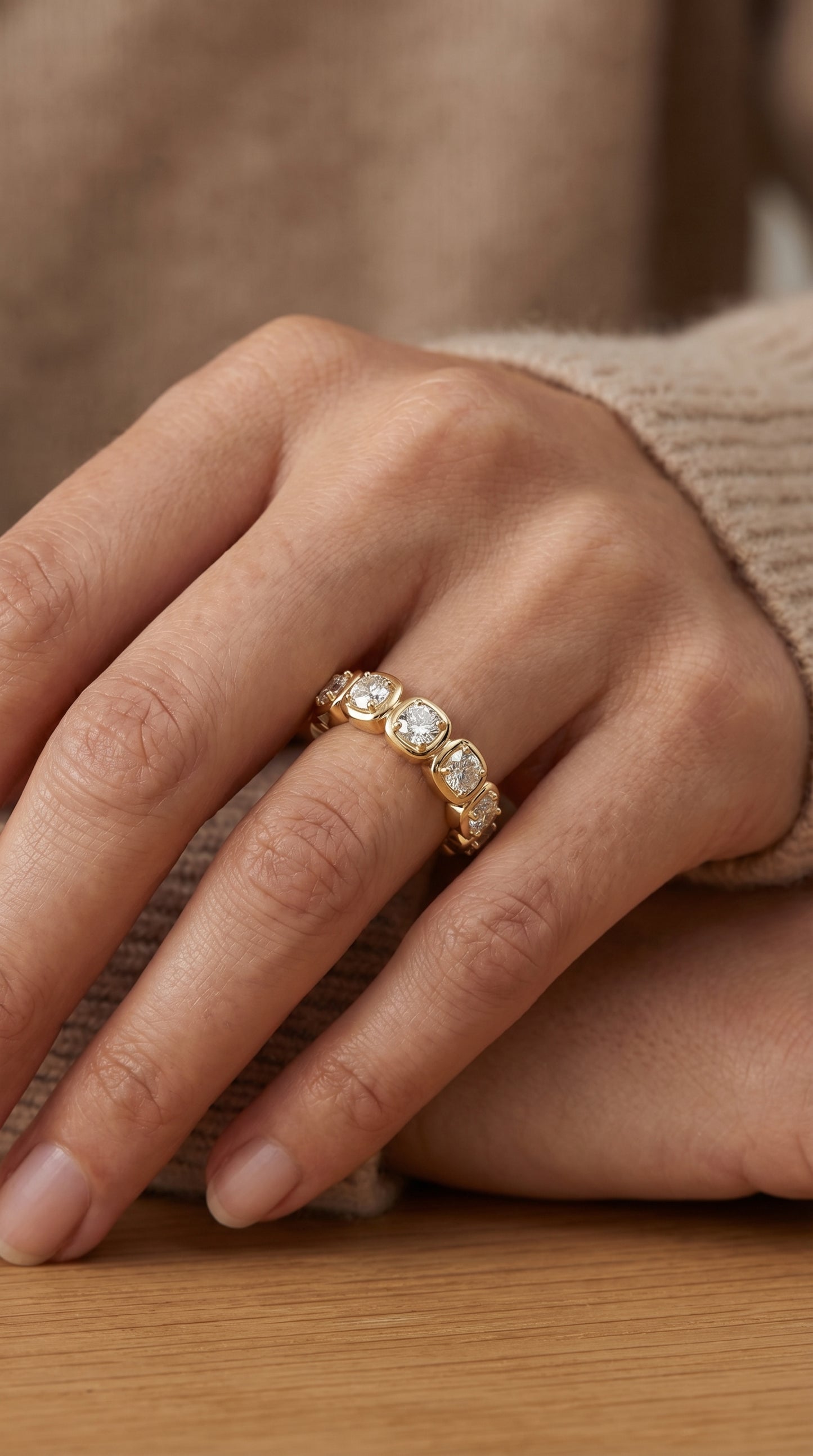 Timeless Luxury Eterna Cushion Square Diamond Ring