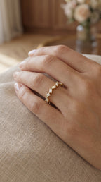 Mordent Zig Zag Baguette Diamond Anniversary Ring