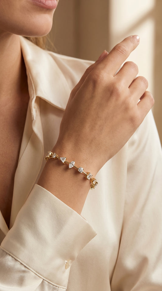 Luxury Multi-Shape Diamond Fashion Bracelet