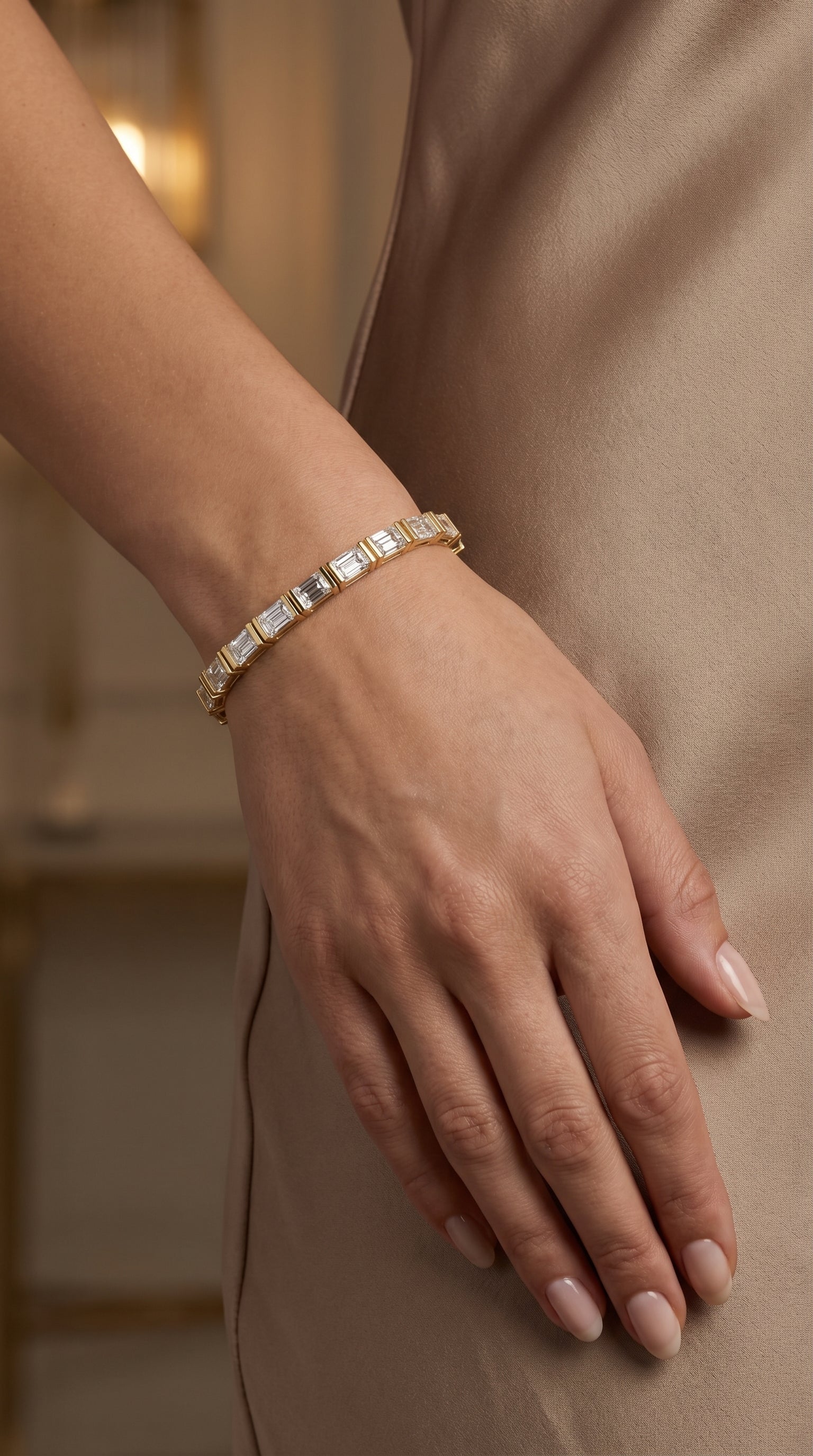 Emerald Cut Diamond Fashion Bracelet