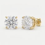 Round Diamond Stud Earring