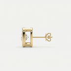 Bezel Set Round Diamond Stud Earrings