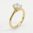 Classic Oval Shape Diamond  Solitaire Engagement Ring