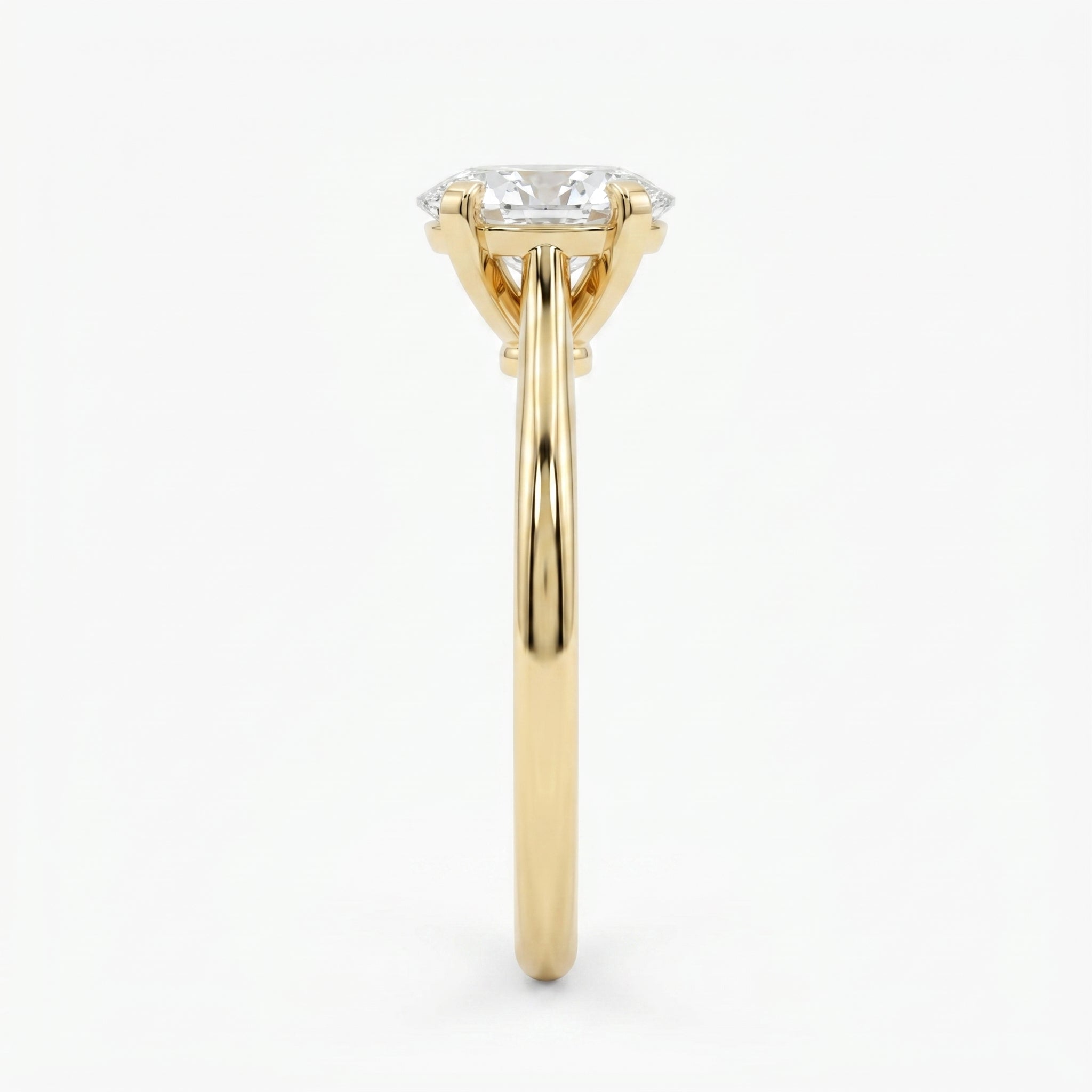 Classic Oval Shape Diamond  Solitaire Engagement Ring